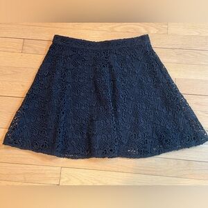 Club Monaco Navy Lace Skirt